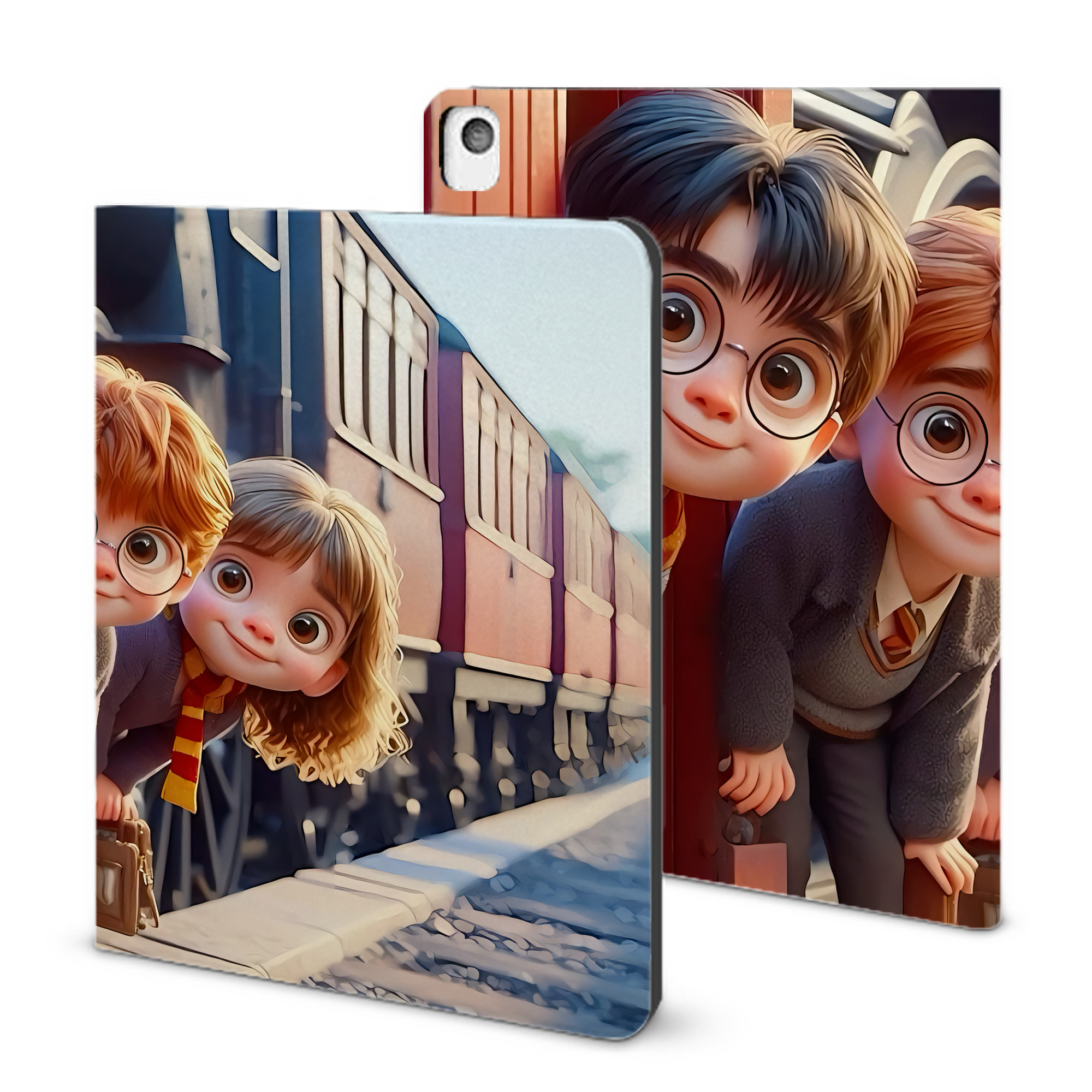 （画像用） Harry Potter ハリー・ポッターシリーズ IPadケース ペンホルダー付き ブックスタイルデザイン